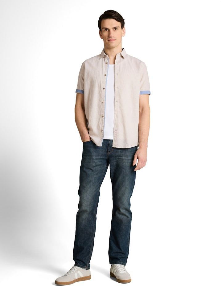 Cotton Linnen Shirt S/s - Beige