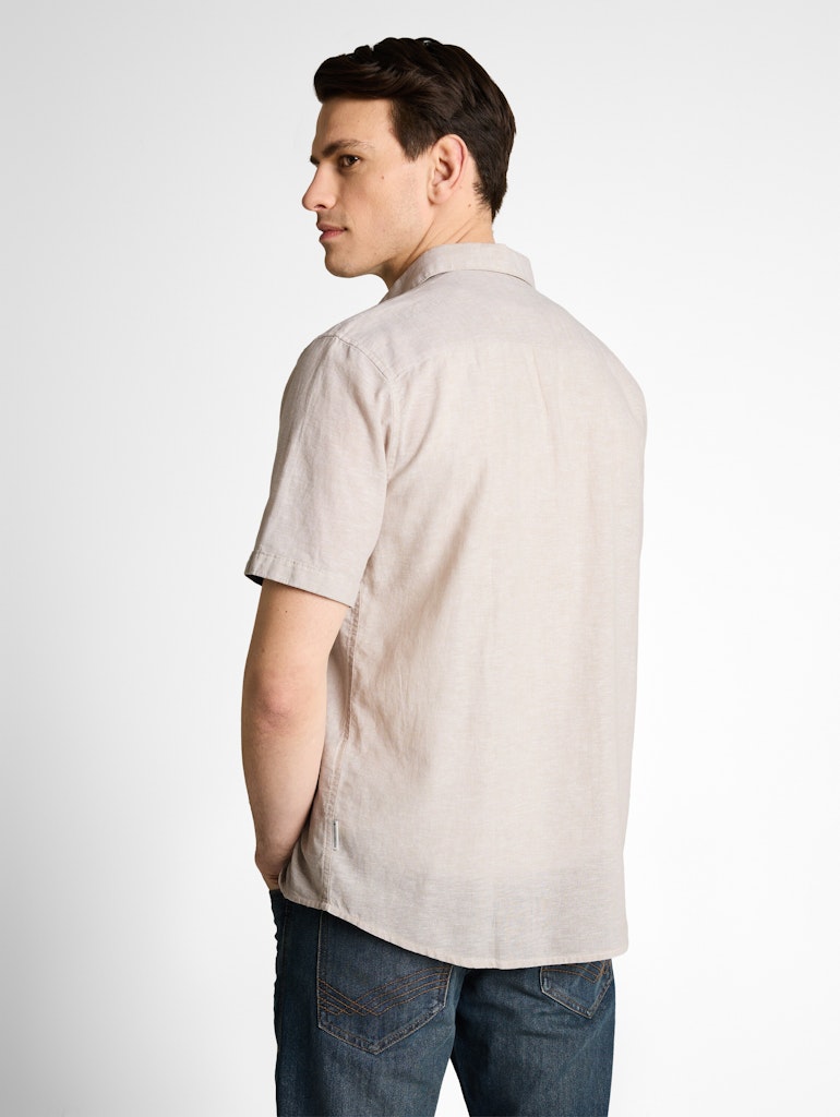 Cotton Linnen Shirt S/s - Beige