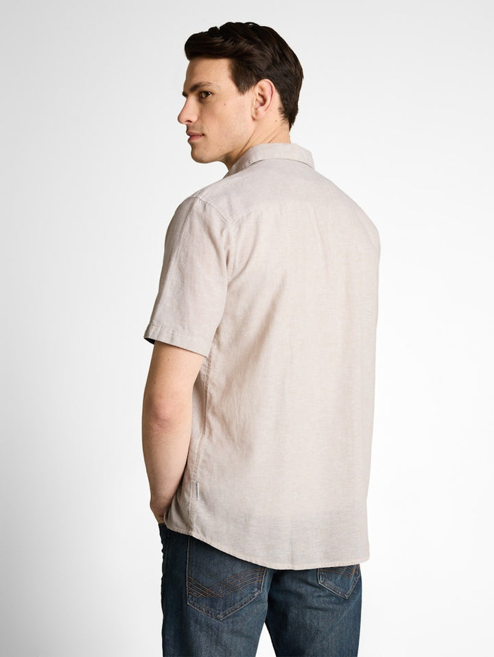 Cotton Linnen Shirt S/s - Beige