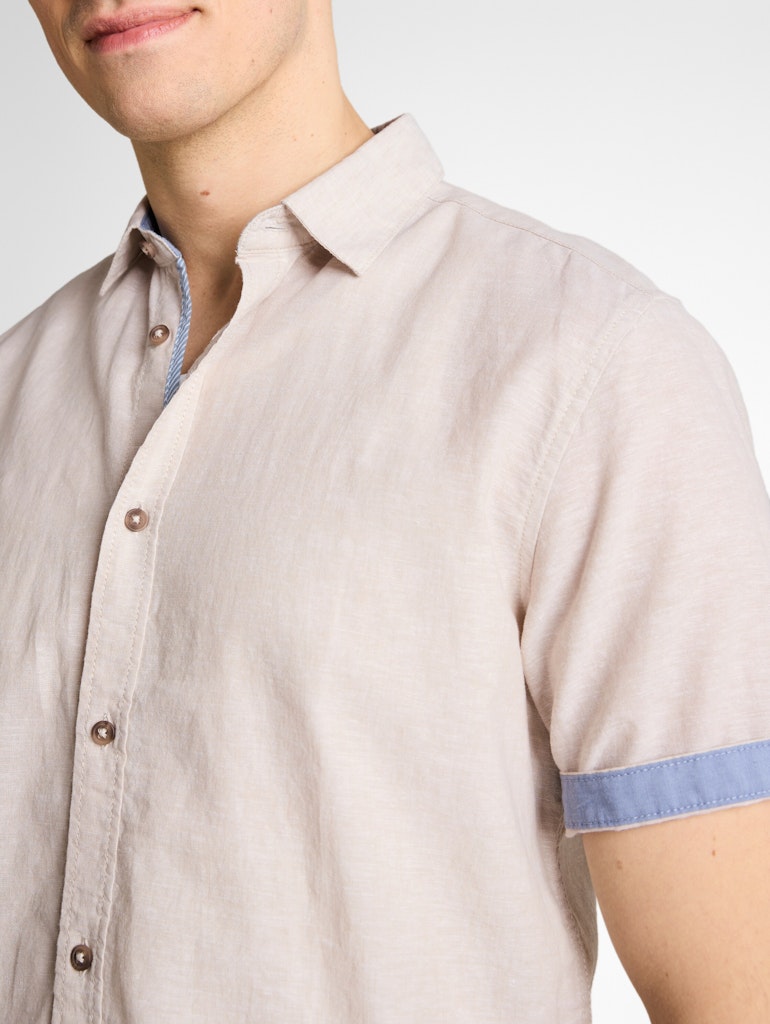 Cotton Linnen Shirt S/s - Beige