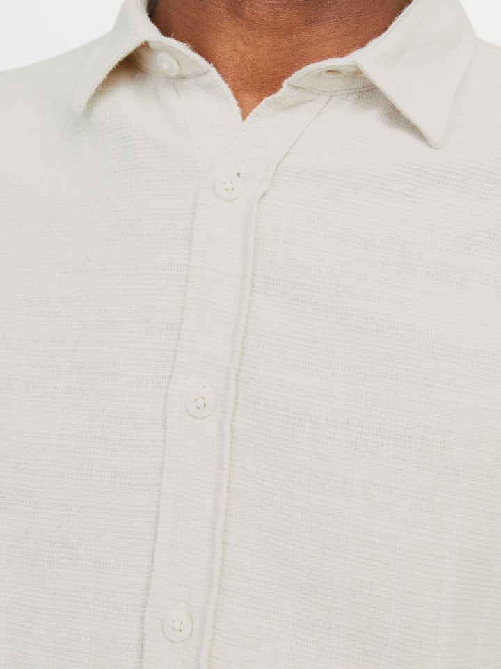 Jcojoshua Structure Shirt Ss - Beige