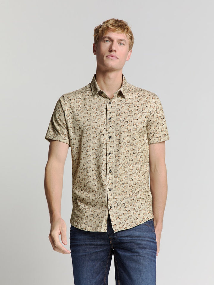 Shirt Short Sleeve Jersey Allover Printed - Zand Dessin