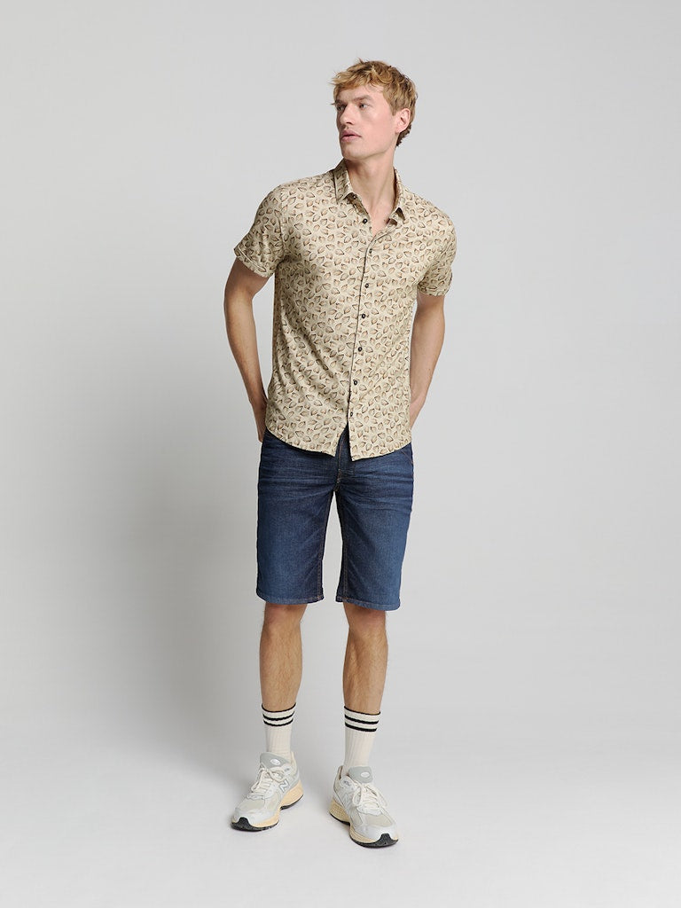 Shirt Short Sleeve Jersey Allover Printed - Zand Dessin