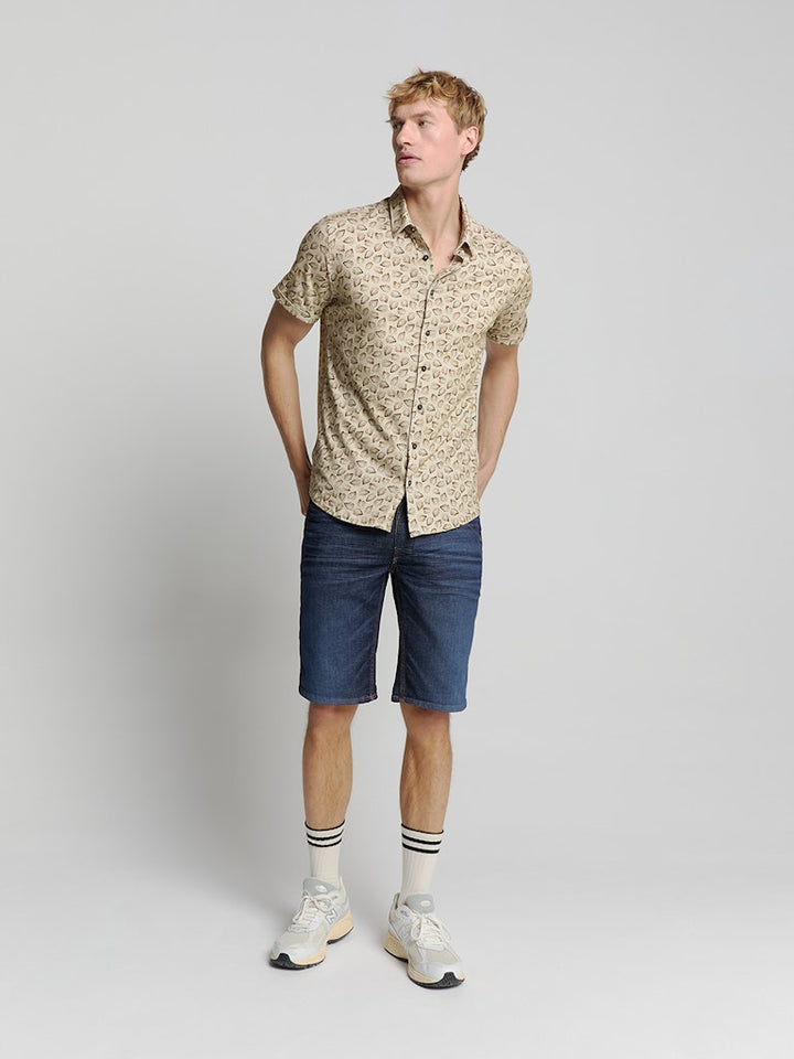 Shirt Short Sleeve Jersey Allover Printed - Zand Dessin