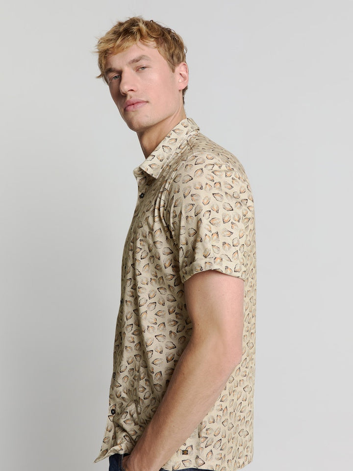 Shirt Short Sleeve Jersey Allover Printed - Zand Dessin