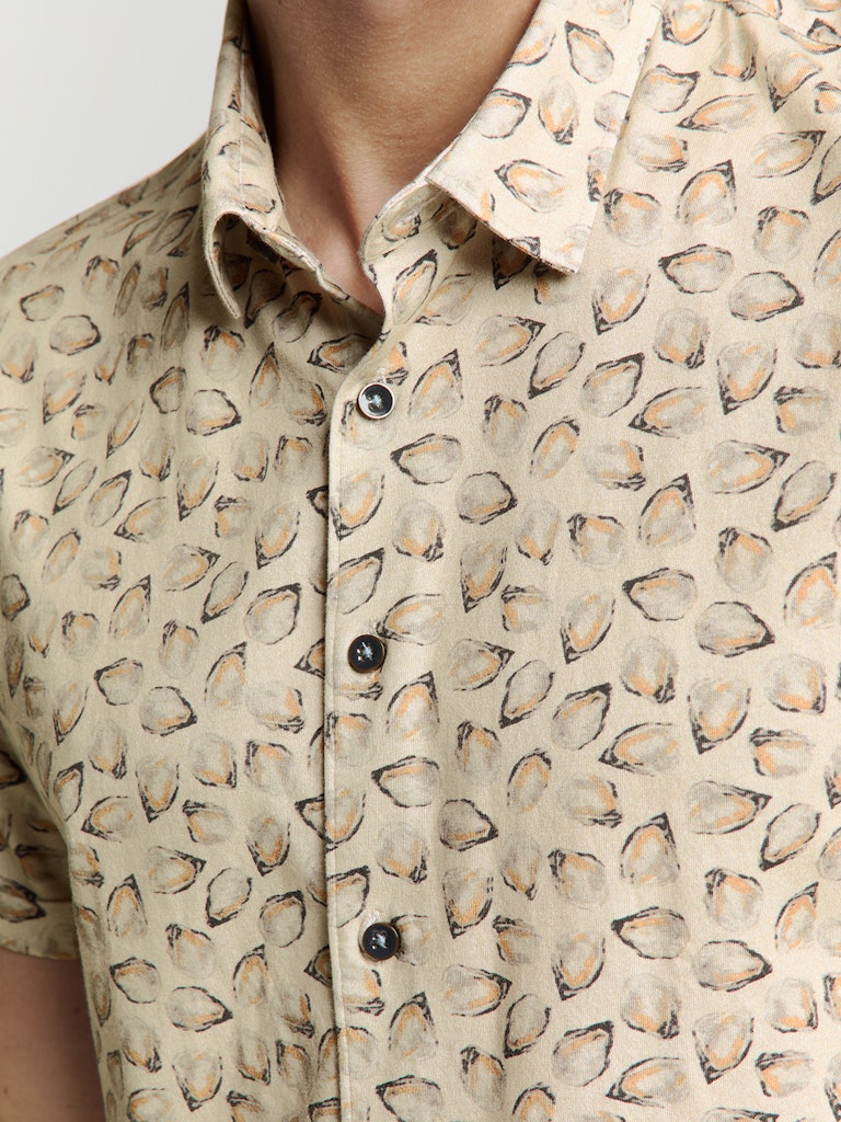Shirt Short Sleeve Jersey Allover Printed - Zand Dessin