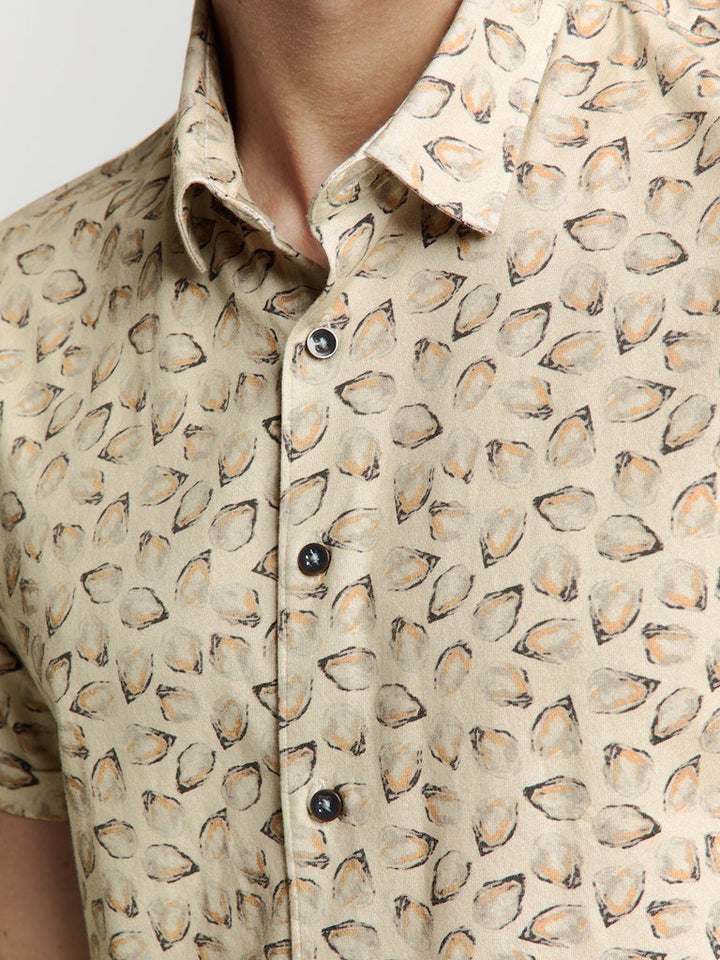 Shirt Short Sleeve Jersey Allover Printed - Zand Dessin