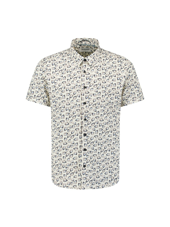 Shirt Short Sleeve Jersey Allover Printed - Ecru Dessin