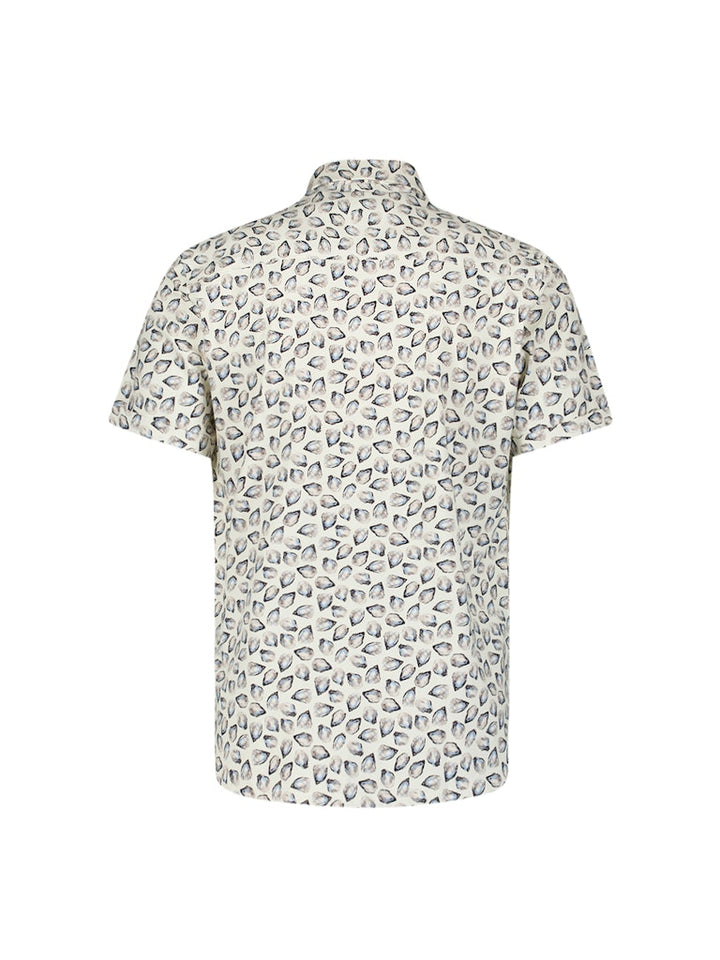 Shirt Short Sleeve Jersey Allover Printed - Ecru Dessin