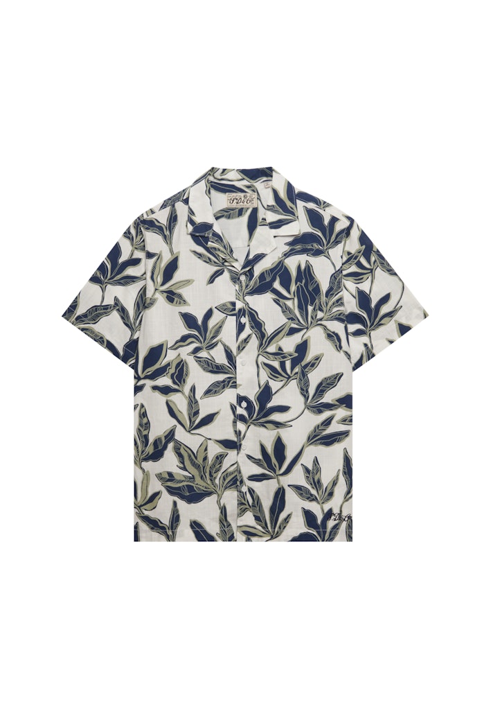 Cabana Pool Side Ss Shirt - Ecru Dessin