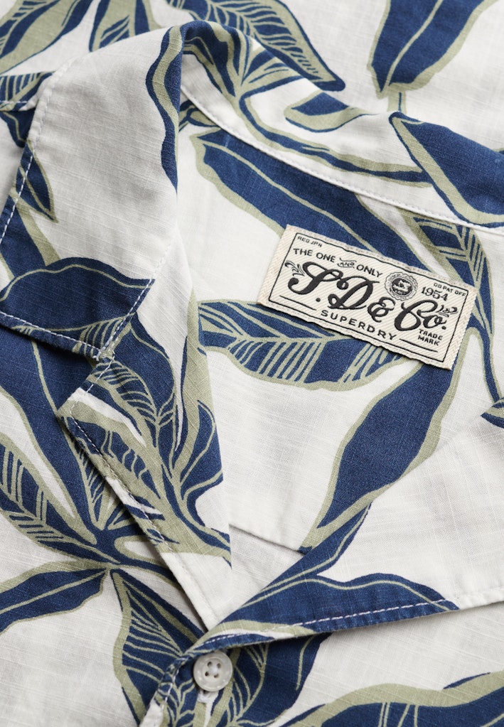 Cabana Pool Side Ss Shirt - Ecru Dessin