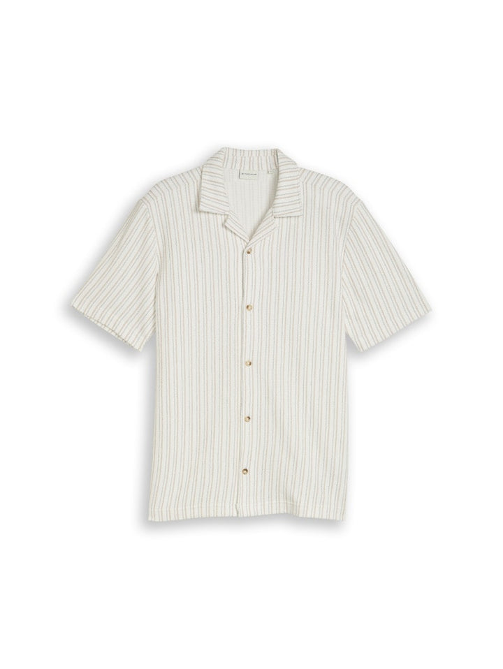 Stucture Stripe Shirt - Ecru Dessin