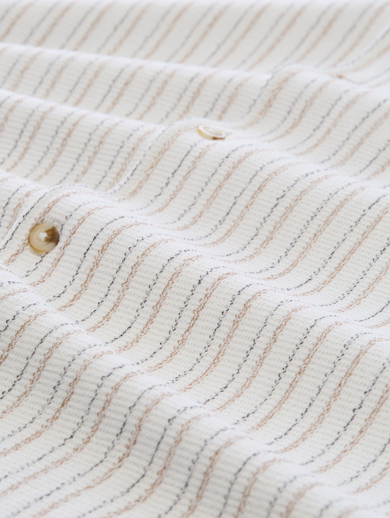 Stucture Stripe Shirt - Ecru Dessin