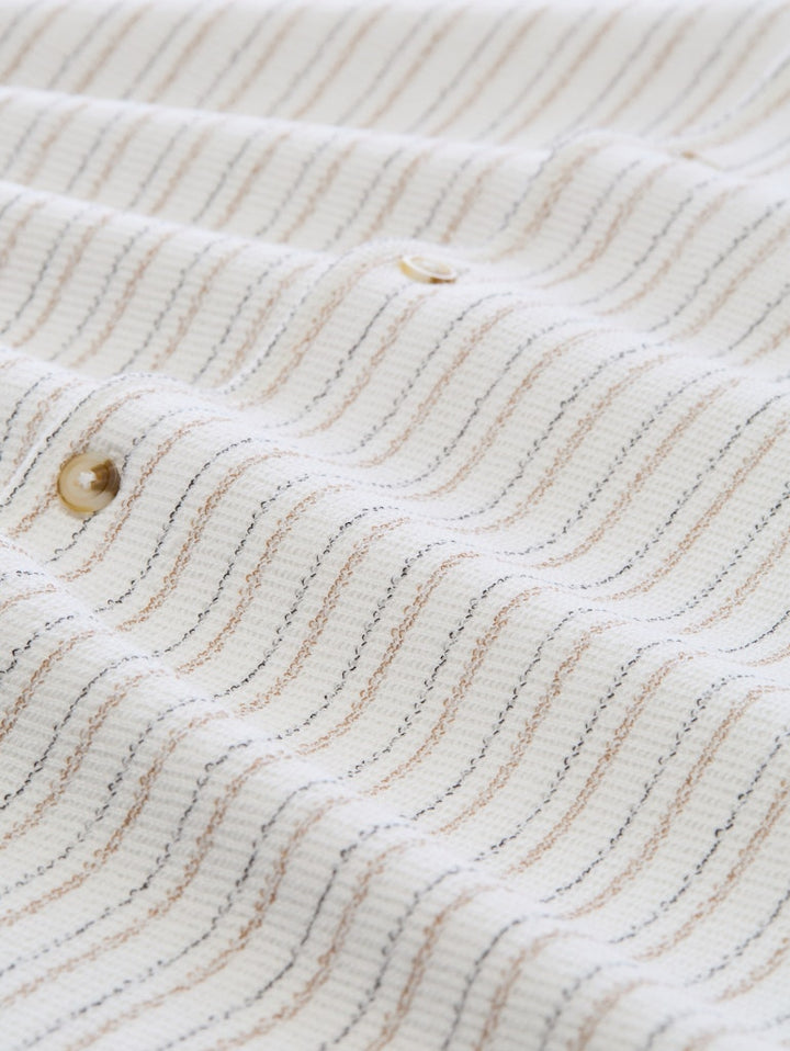 Stucture Stripe Shirt - Ecru Dessin