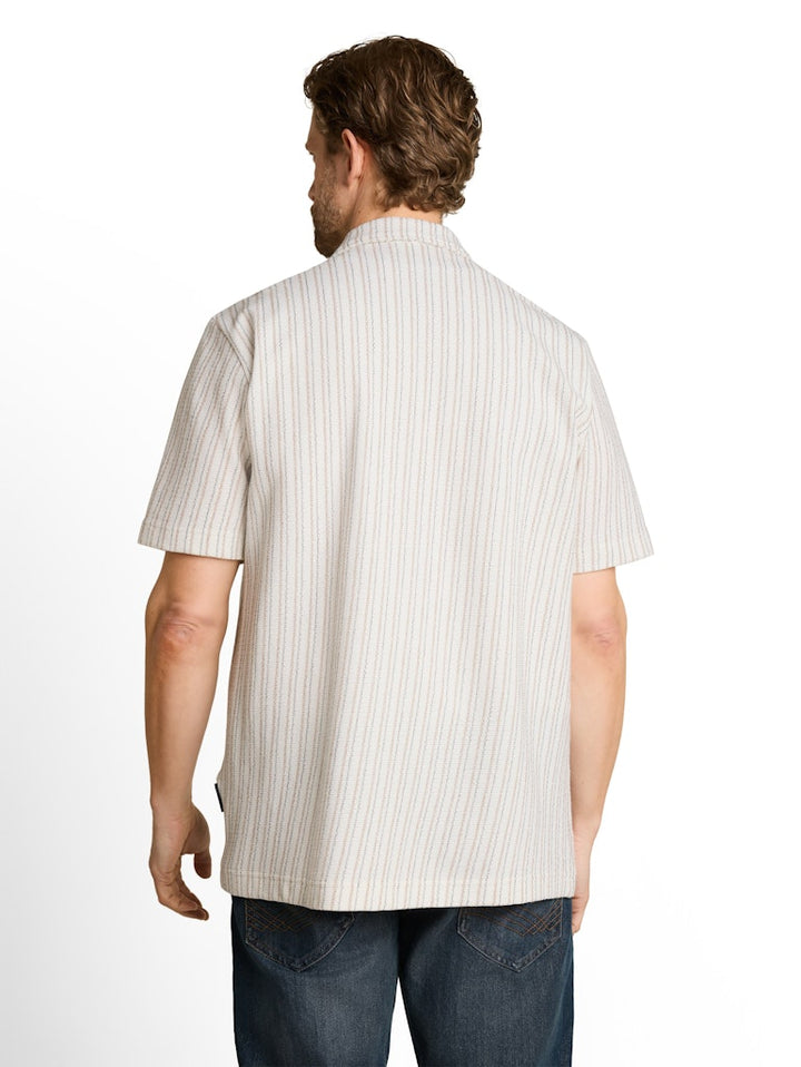 Stucture Stripe Shirt - Ecru Dessin