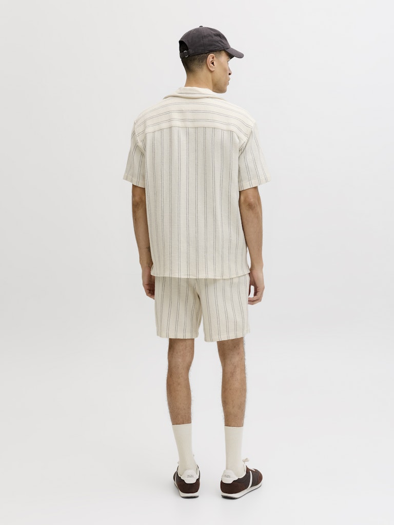 Jorcoba Stripe Resort Shirt Ss Sn - Ecru Dessin
