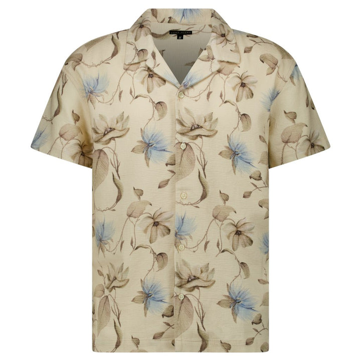 Obi Print Shirt White - Ecru Dessin