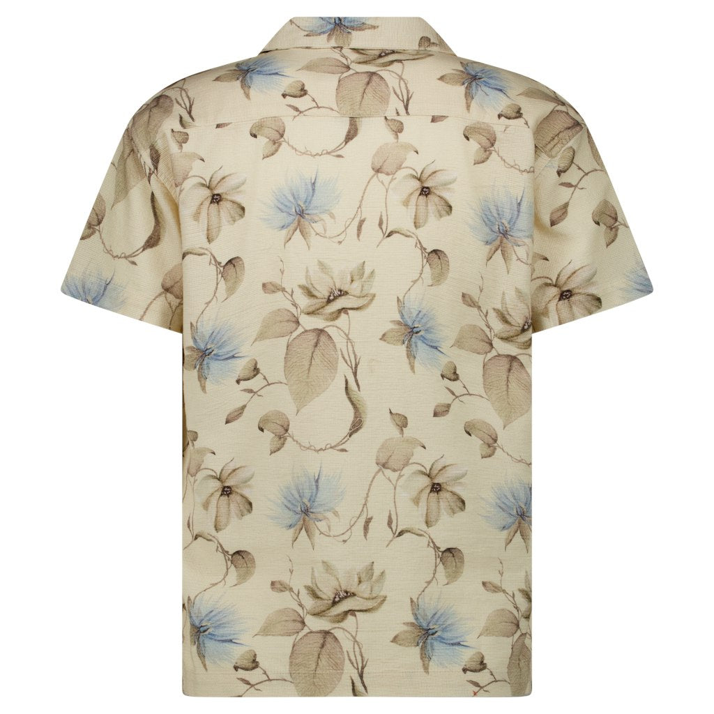 Obi Print Shirt White - Ecru Dessin