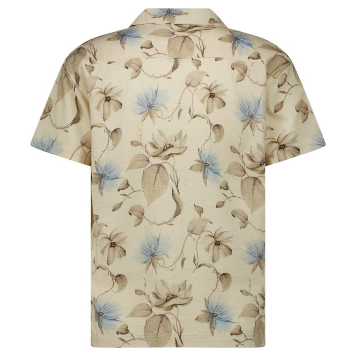 Obi Print Shirt White - Ecru Dessin