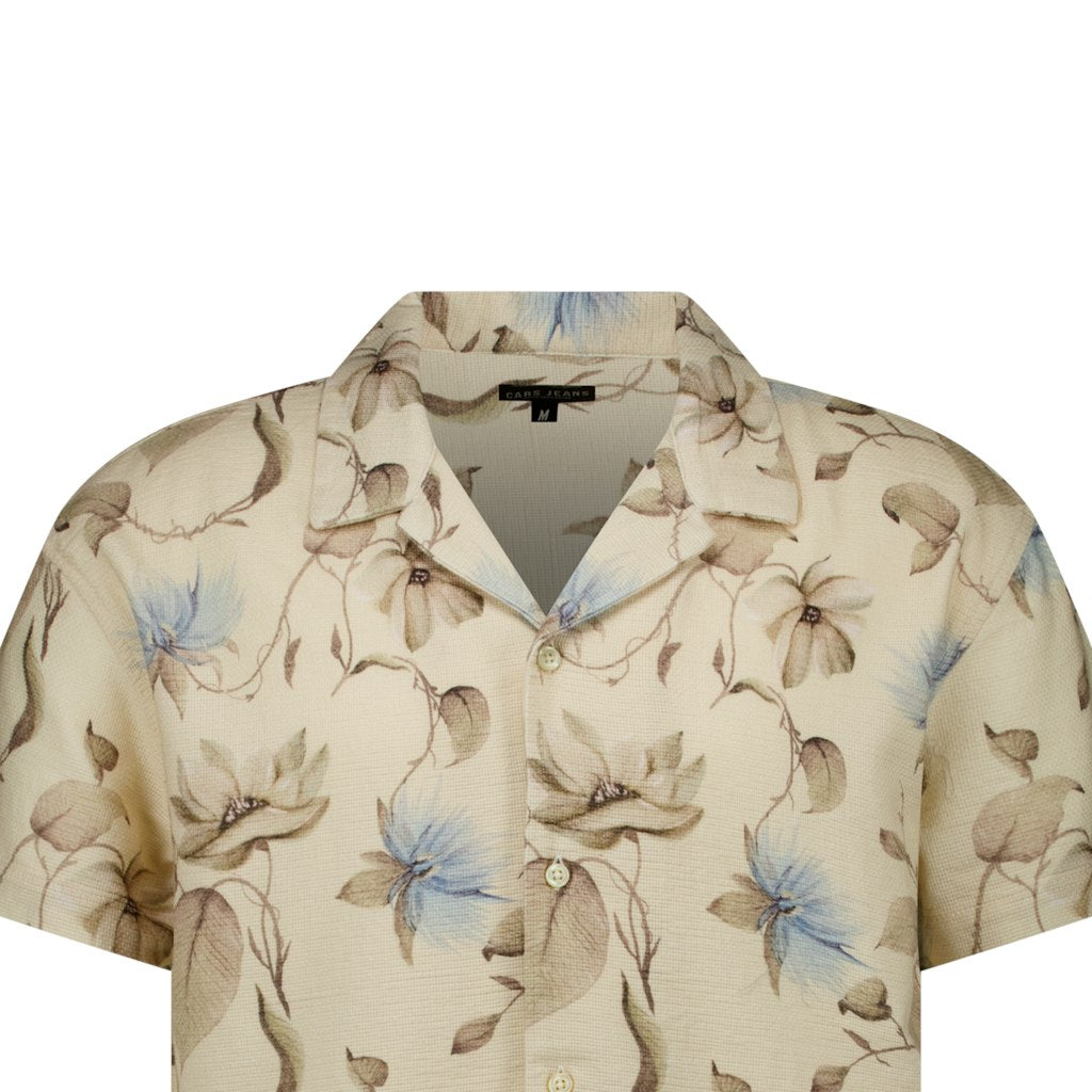 Obi Print Shirt White - Ecru Dessin