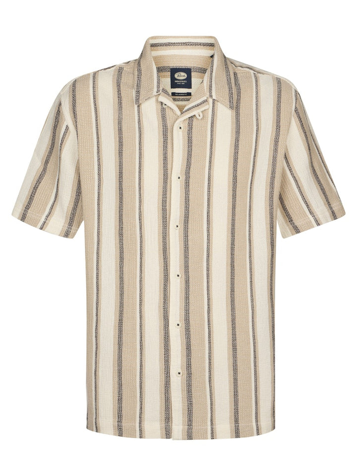 Men Shirt Short Sleeve Aop - Ecru Dessin