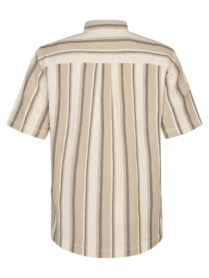 Men Shirt Short Sleeve Aop - Ecru Dessin