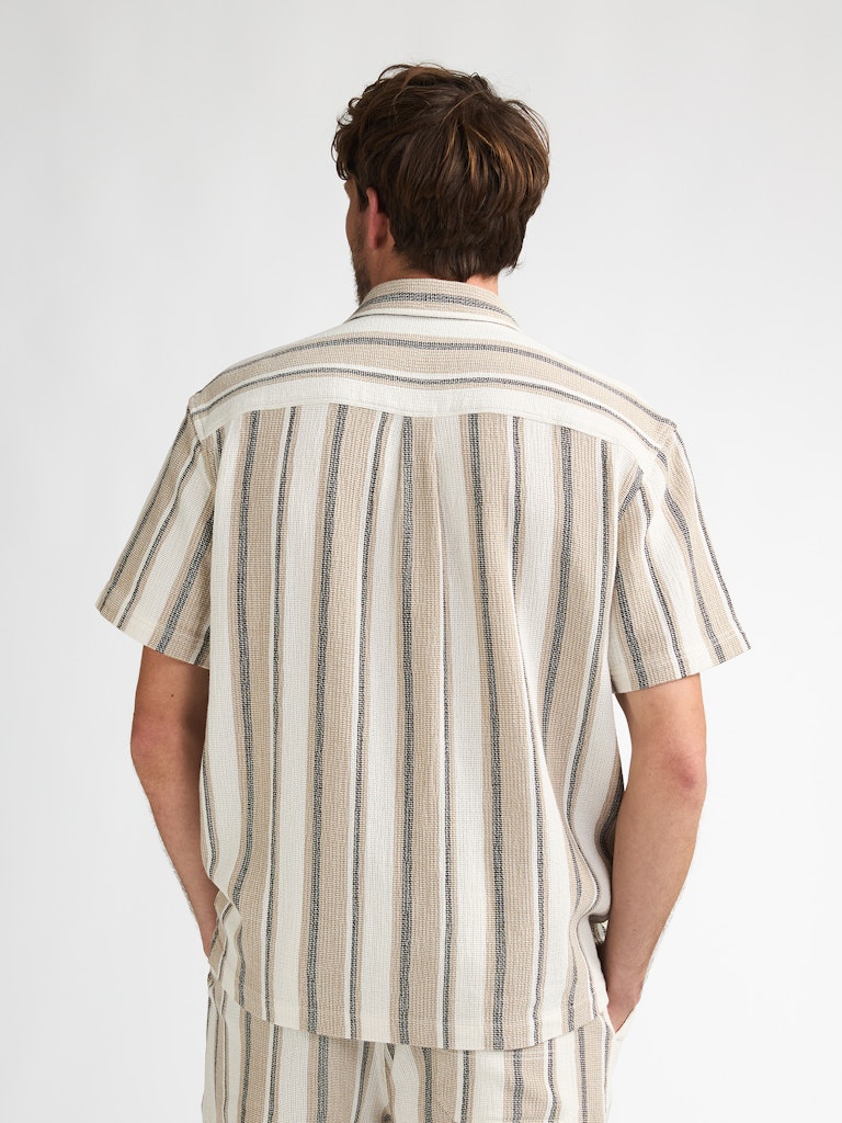 Men Shirt Short Sleeve Aop - Ecru Dessin
