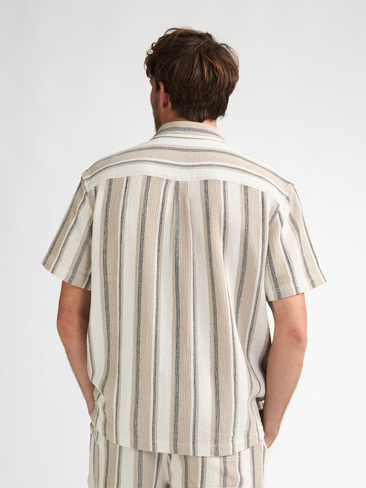Men Shirt Short Sleeve Aop - Ecru Dessin