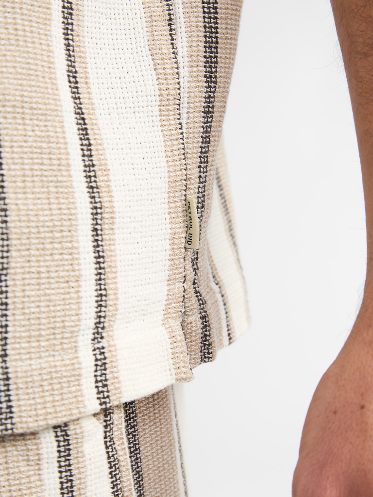 Men Shirt Short Sleeve Aop - Ecru Dessin