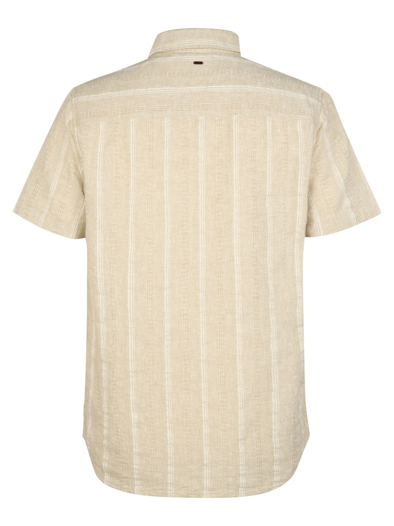 Men Shirt Short Sleeve Uni - Ecru Dessin