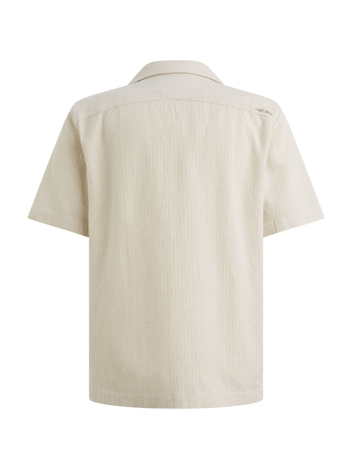 Short Sleeve Shirt Yarn Dye Struct - Ecru Dessin