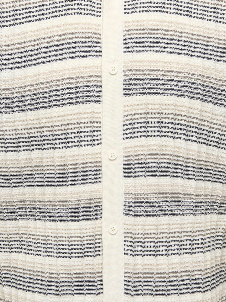 Onsleeds Reg Ss Shirt Knit Noos - Ecru Dessin