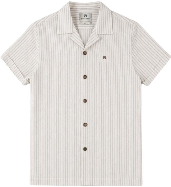 Blouse Korte Mouw Met Streepdessin - Ecru Dessin