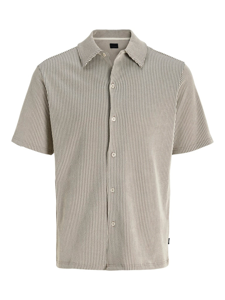 Jprblanoah Ss Shirt Styd Ss26 - Ecru Dessin