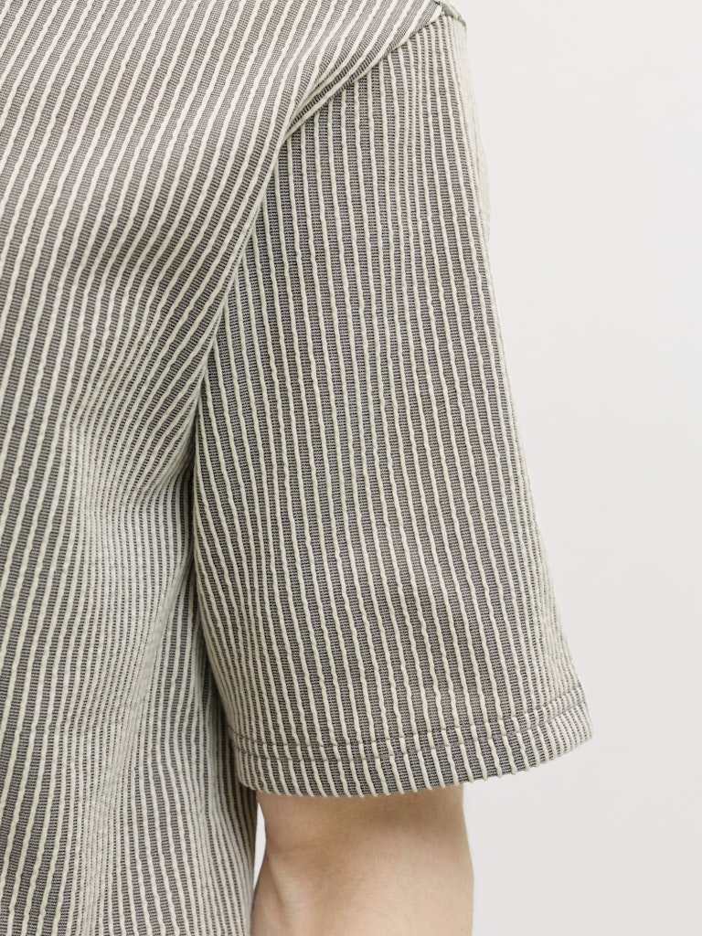 Jprblanoah Ss Shirt Styd Ss26 - Ecru Dessin