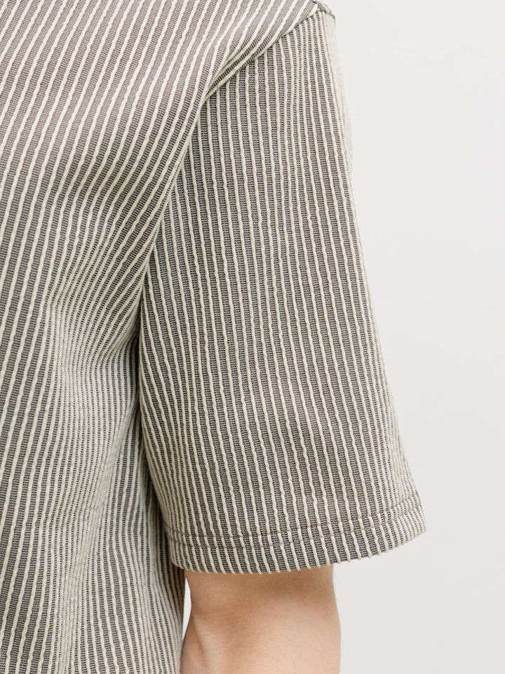 Jprblanoah Ss Shirt Styd Ss26 - Ecru Dessin