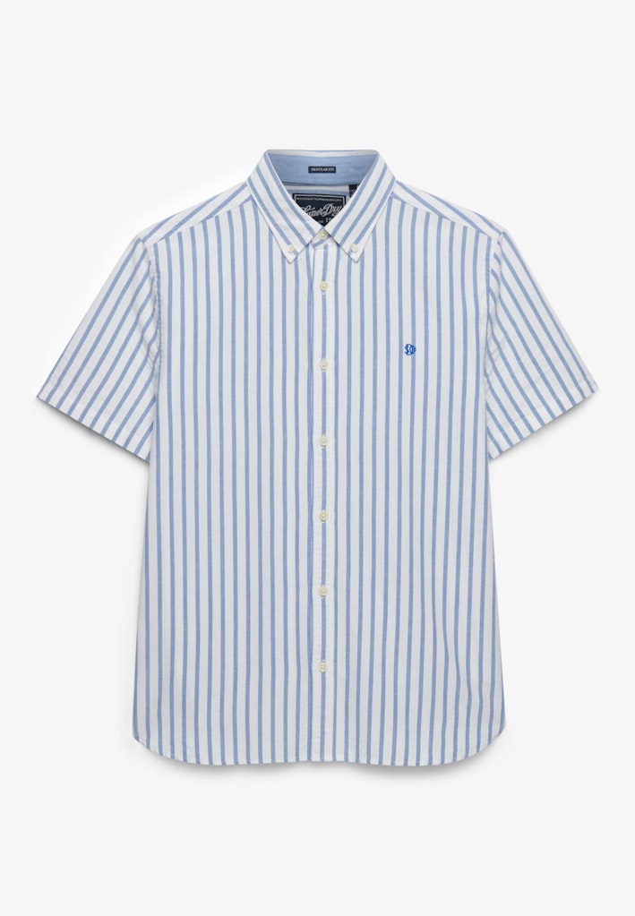 Oxford Overhemd Ss - Wit Dessin