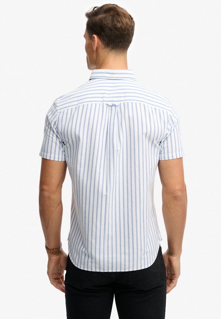Oxford Overhemd Ss - Wit Dessin