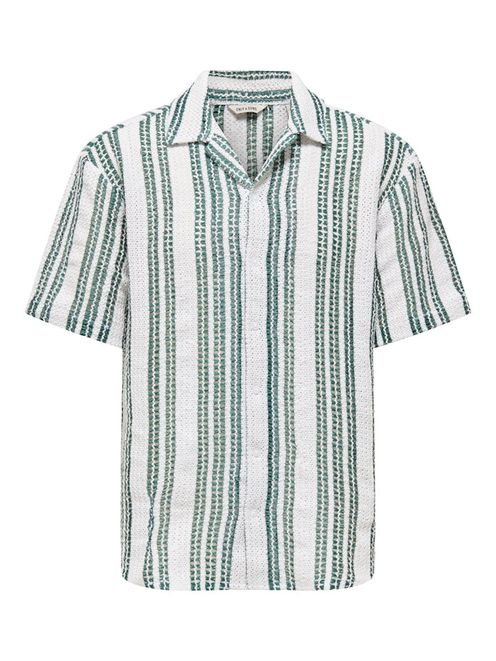 Onscolt Reg S/s 0570 Resort Shirt - Wit Dessin