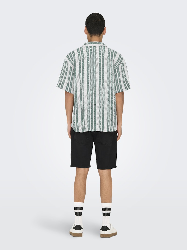Onscolt Reg S/s 0570 Resort Shirt - Wit Dessin