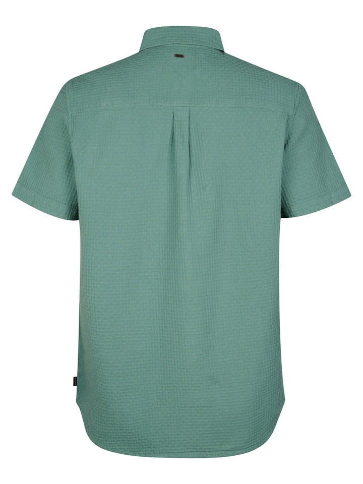 Men Shirt Short Sleeve Uni - Oud Groen
