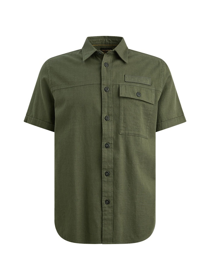 Short Sleeve Shirt Ctn Slub - Army