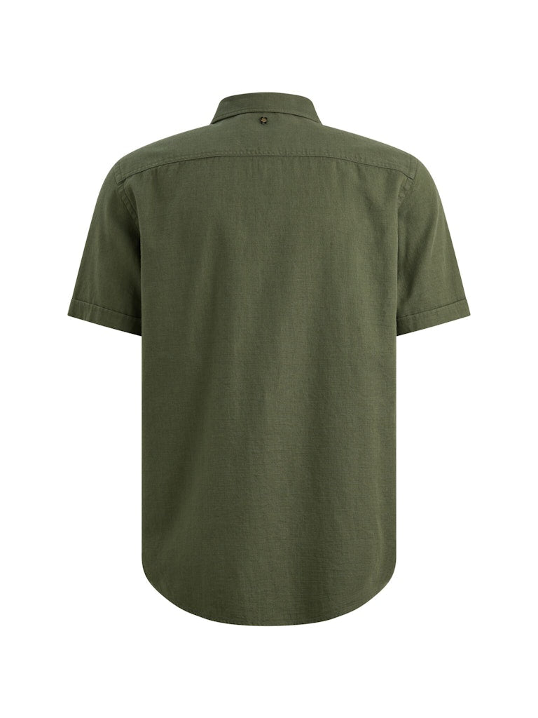 Short Sleeve Shirt Ctn Slub - Army