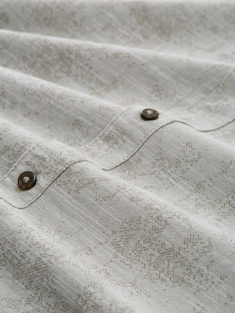 Comfort Printed Shirt - Groen Dessin