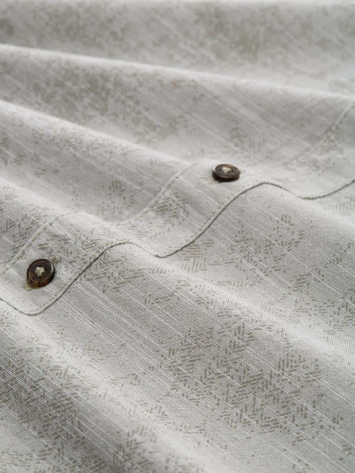 Comfort Printed Shirt - Groen Dessin