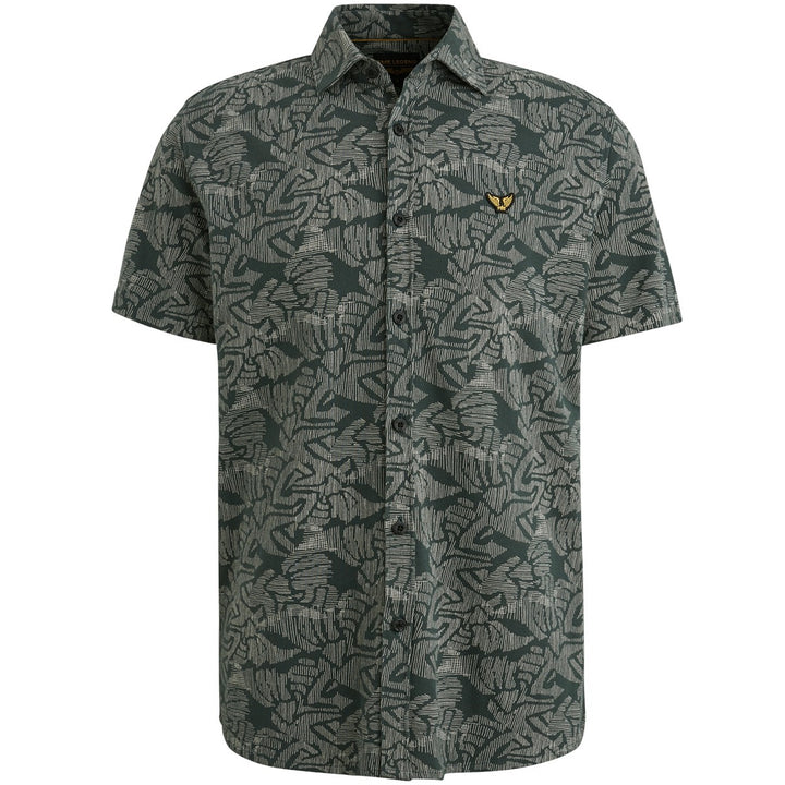 Short Sleeve Shirt Print On Jersey - Groen Dessin