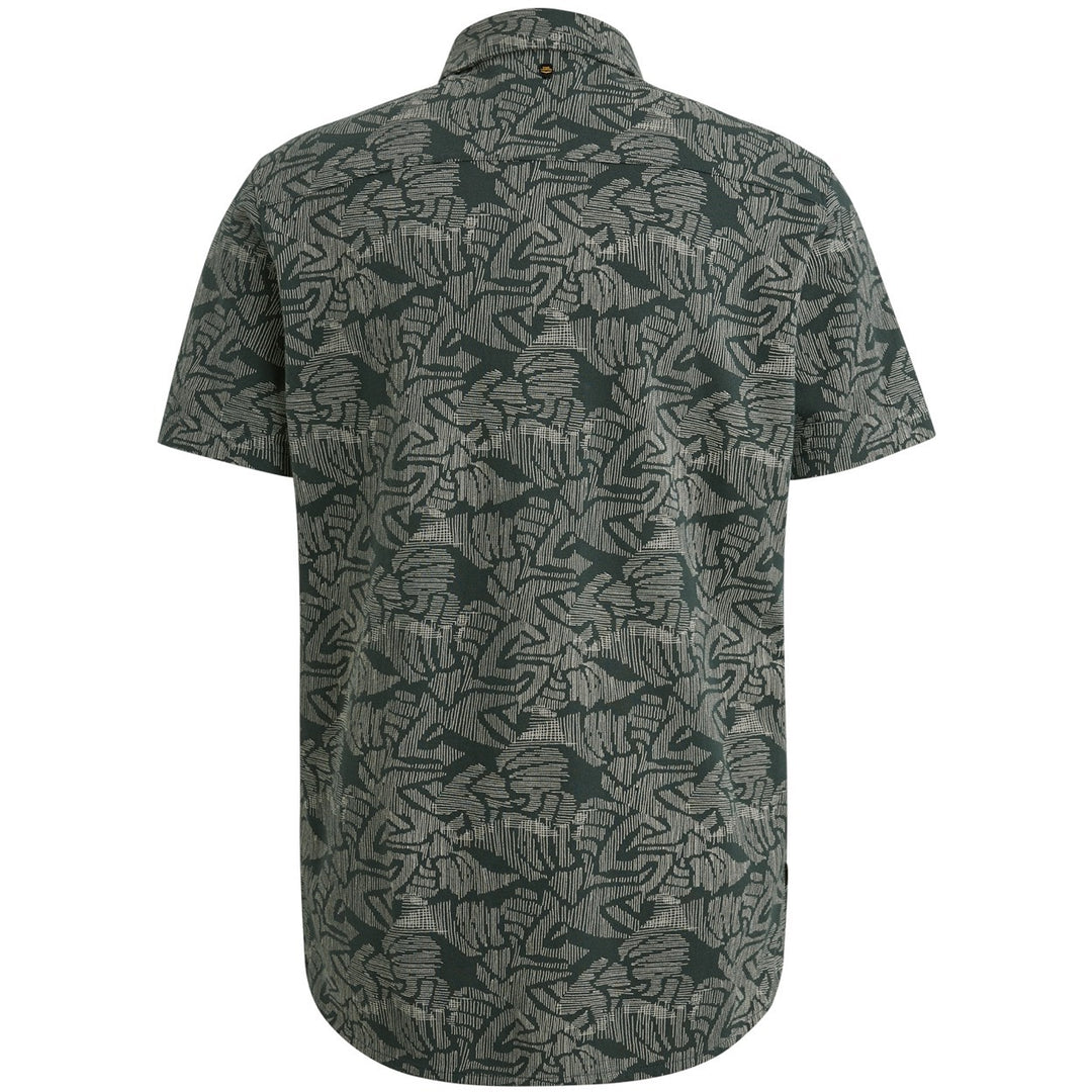 Short Sleeve Shirt Print On Jersey - Groen Dessin