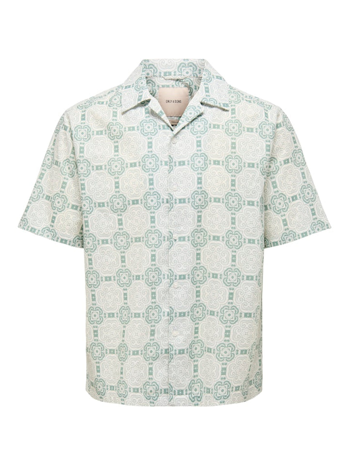 Onscaiden Reg Fit Aop Shirt - Groen Dessin