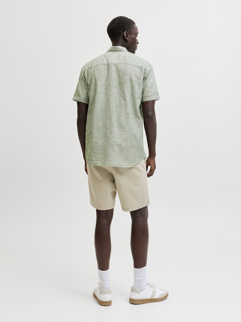 Jprblusummer Lin. Bl. Shield Ss Shirt Sn - Groen Dessin
