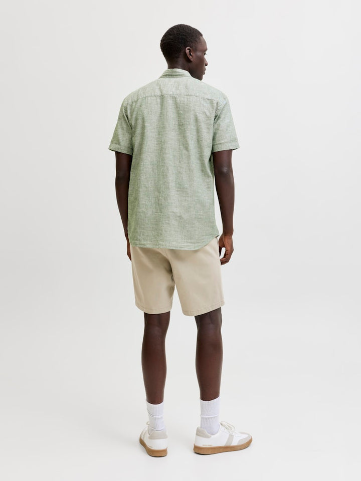 Jprblusummer Lin. Bl. Shield Ss Shirt Sn - Groen Dessin
